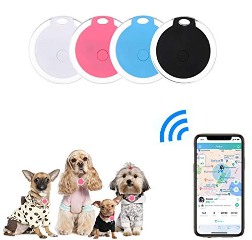 Wisazly 4 Pack Smart Key Finder: GPS Tracker for Kids, Pets & Luggage - Anti-Lost Alarm & Selfie Control for iOS/Android
