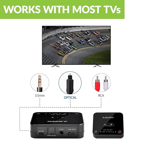 Avantree Avantree D4169 Dual Wireless Headphones & Earbuds Set for TV: No Delay, Personalized Volume, Easy Plug-n-Play - View 7 of 8