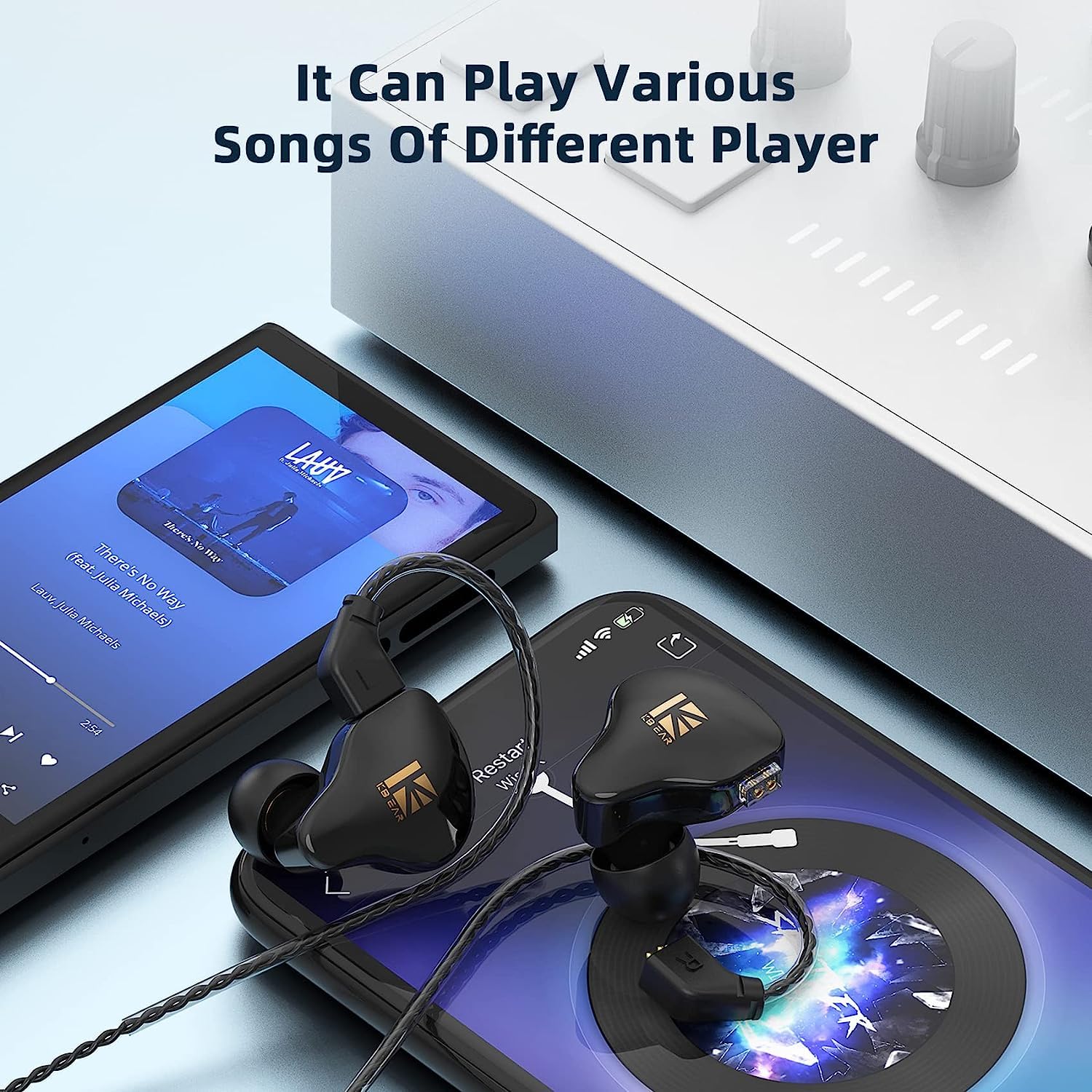 H HIFIHEAR HIFIHEAR KBEAR KS1 In-Ear Earphones Stereo Wired Headphones High Resolution Noise Canceling Dual Magnetic Circuit Dynamic Sound - View 7 of 7