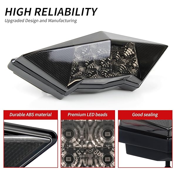 SAUTVS SAUTVS Smoked Black LED Tail Light for Can-Am Outlander 400 500 650 800 (2008-2023) - Upgrade Your Rear Brake Lamp! - View 4 of 8