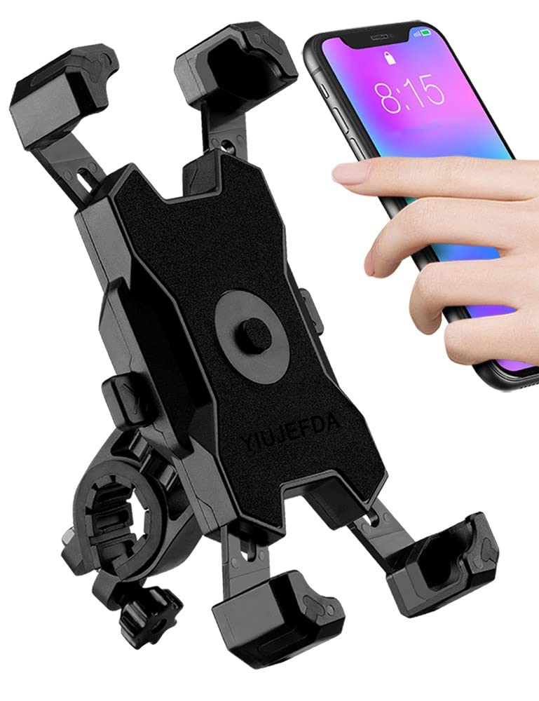 YIUJEFDA "YIUJEFDA 2024 Bike Phone Mount: Easy Install & Quick Release for iPhone & 4.7-6.8" Phones - Perfect for Bicycles & Motorcycles"