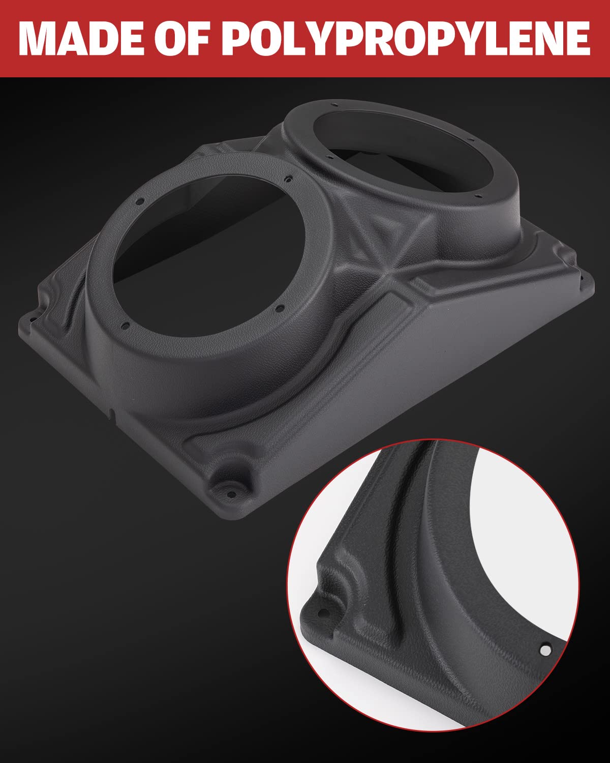 UTV PRO RZR Overhead Speaker Pods Enclosure Waterproof 6.5 Inch Roof Mount for Polaris RZR Can Am X3 Universal Speaker Mount Box - View 3 of 9