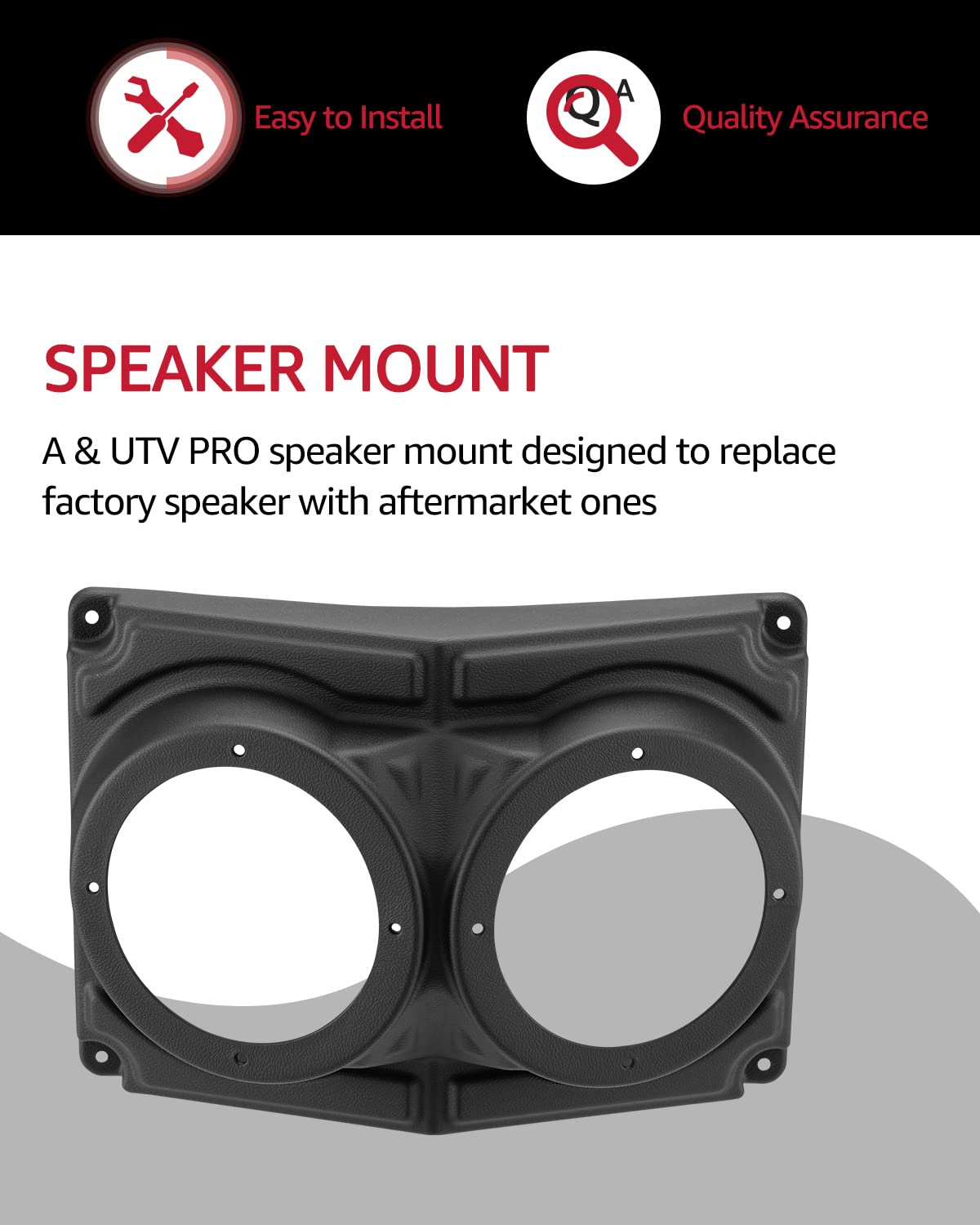UTV PRO RZR Overhead Speaker Pods Enclosure Waterproof 6.5 Inch Roof Mount for Polaris RZR Can Am X3 Universal Speaker Mount Box - View 5 of 9