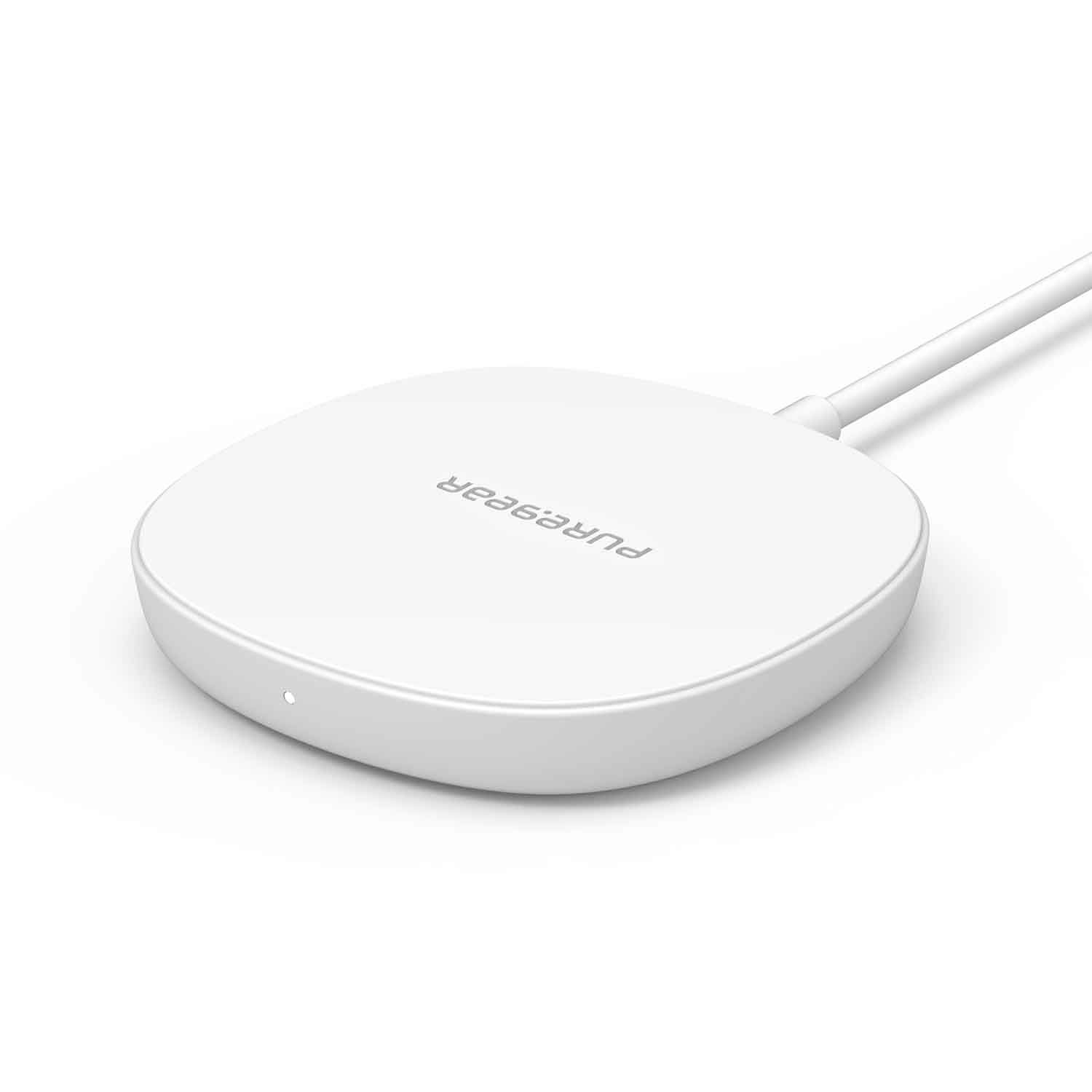 PureGear PureGear 15W Qi Fast Wireless Charging Pad for iPhone 12/11, Galaxy S21 & More - MagSafe Compatible Charger