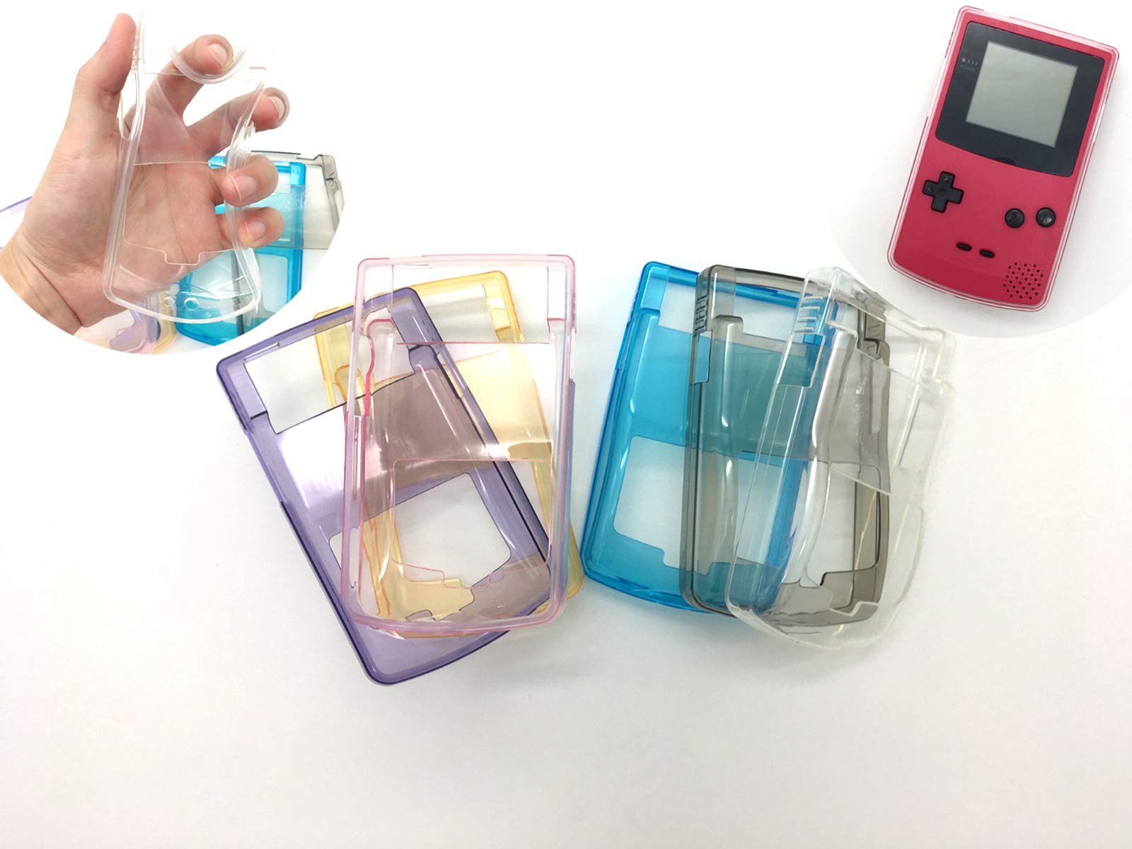 Ambertown Crystal Shell Soft TPU Case for GBC Gameboy Color Console Protective Cover Clear - View 3 of 4