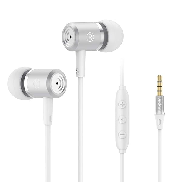 BACKWIN BACKWIN Wired In-Ear Headphones with Mic & Volume Control - Noise Cancelling Earbuds for iOS & Android (Powerful Bass, 3.5mm Jack) - View 9 of 10