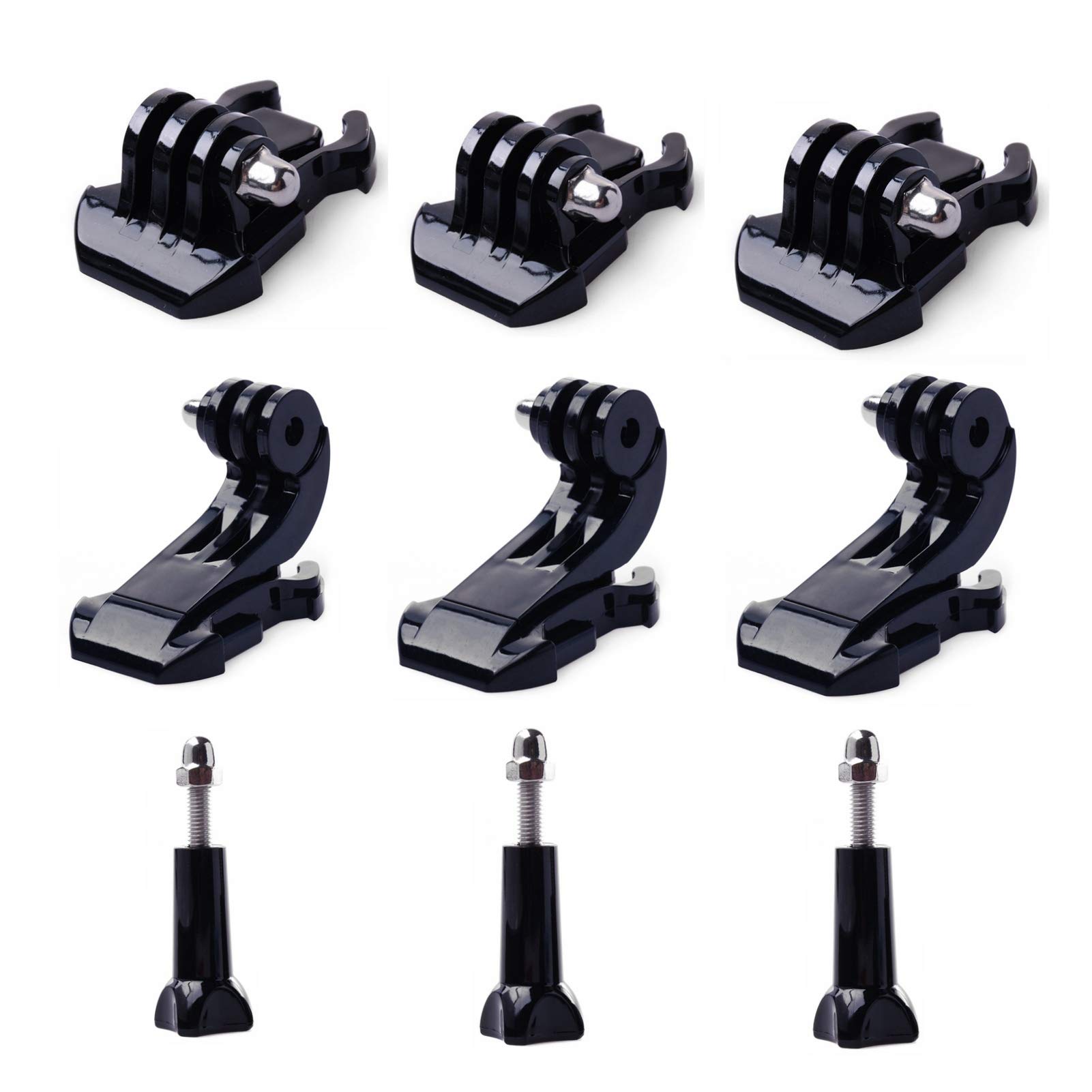 Vcufflinks J Hook Buckle Mount Kit for GoPro Compatible with Hero 11 10 9 8 7 6 5 4 3 3 Plus Quick Release Anti Rust Long Thumb Screw