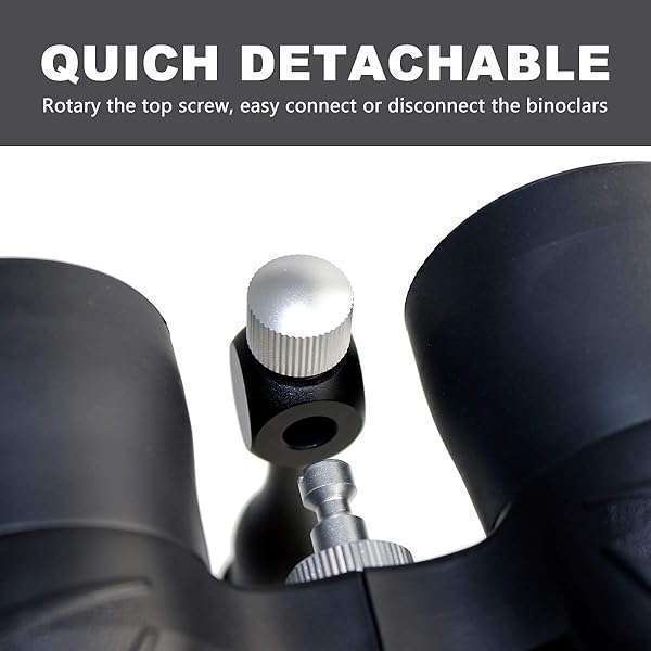 Staoptics "Staoptics Binocular Tripod Adapter - Quick Release 1/4-20" for 8x32 to 25x70 Binoculars | Detachable Mount" - View 3 of 10