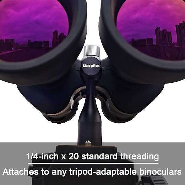 Staoptics "Staoptics Binocular Tripod Adapter - Quick Release 1/4-20" for 8x32 to 25x70 Binoculars | Detachable Mount" - View 5 of 10