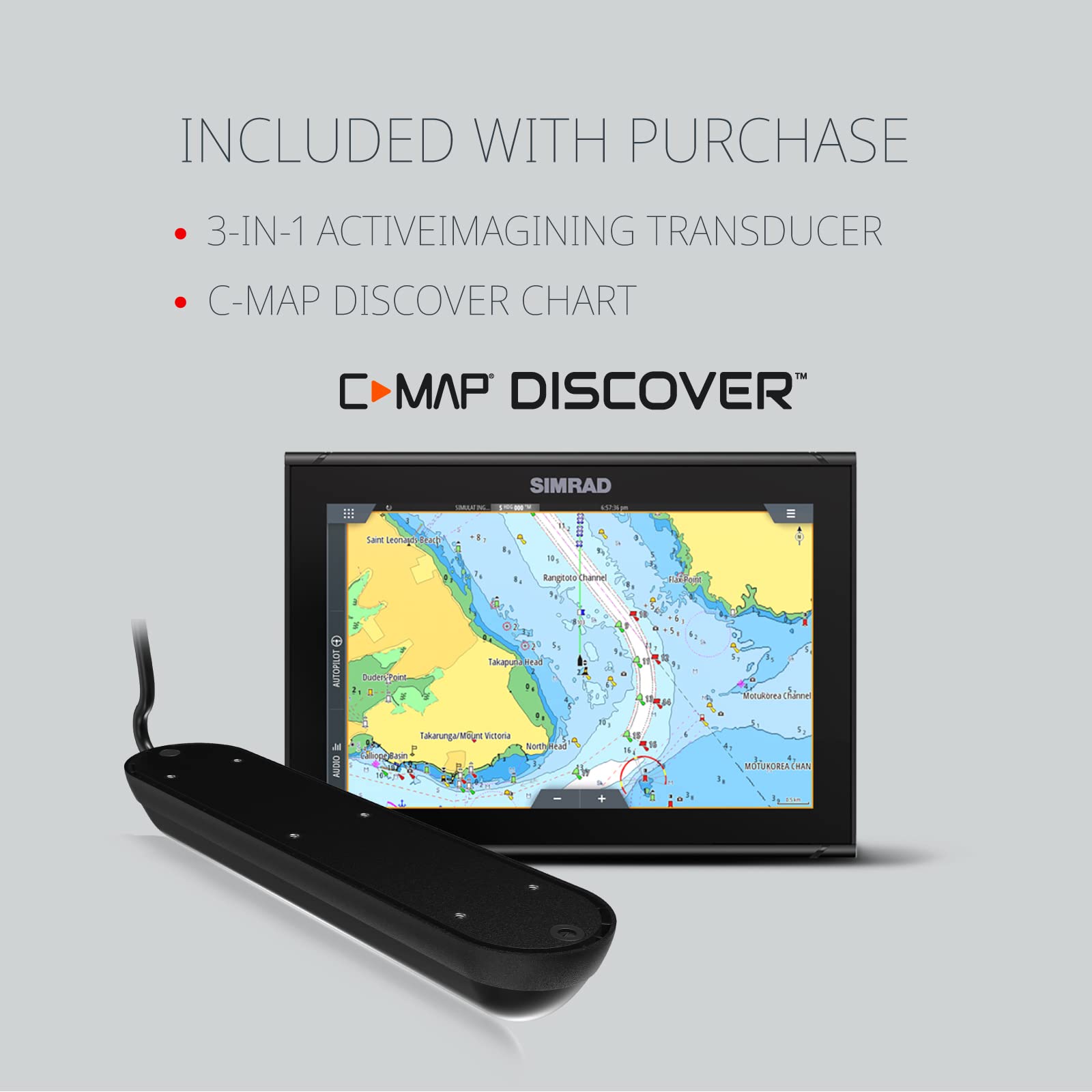 Simrad Simrad GO7 XSR 7 Inch Chartplotter with Active Imaging 3 in 1 Transducer and C-MAP Discover Chart Card - View 4 of 5
