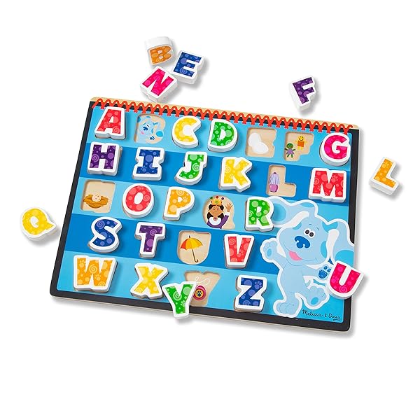 Melissa & Doug Melissa & Doug Blue's Clues Alphabet Puzzle - 26-Piece Wooden Chunky Fun for Kids