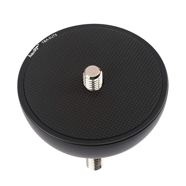 Haoge Haoge 75mm Half Ball Bowl Adapter for Video Tripods and Fluid Heads Compatible with Manfrotto 501 502 504 Flat Mount Type - View 3 of 6