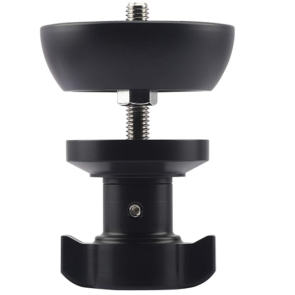Haoge 75mm Half Ball Bowl Adapter for Video Tripods and Fluid Heads Compatible with Manfrotto 501 502 504 Flat Mount Type