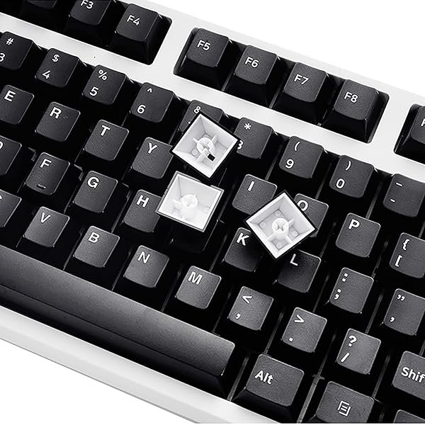Gliging Black Keycaps 139 Keys PBT Cherry Profile Double Shot White On Black for Filco Cherry Ducky iKBC Mechanical Gaming Keyboard - View 2 of 9
