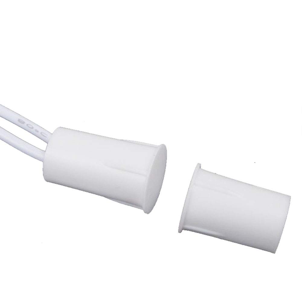 E-outstanding Eoutstanding 2 Pcs Recessed Door Window Magnetic Switch Wired Home Security Alarm Contact Sensor White - View 3 of 5