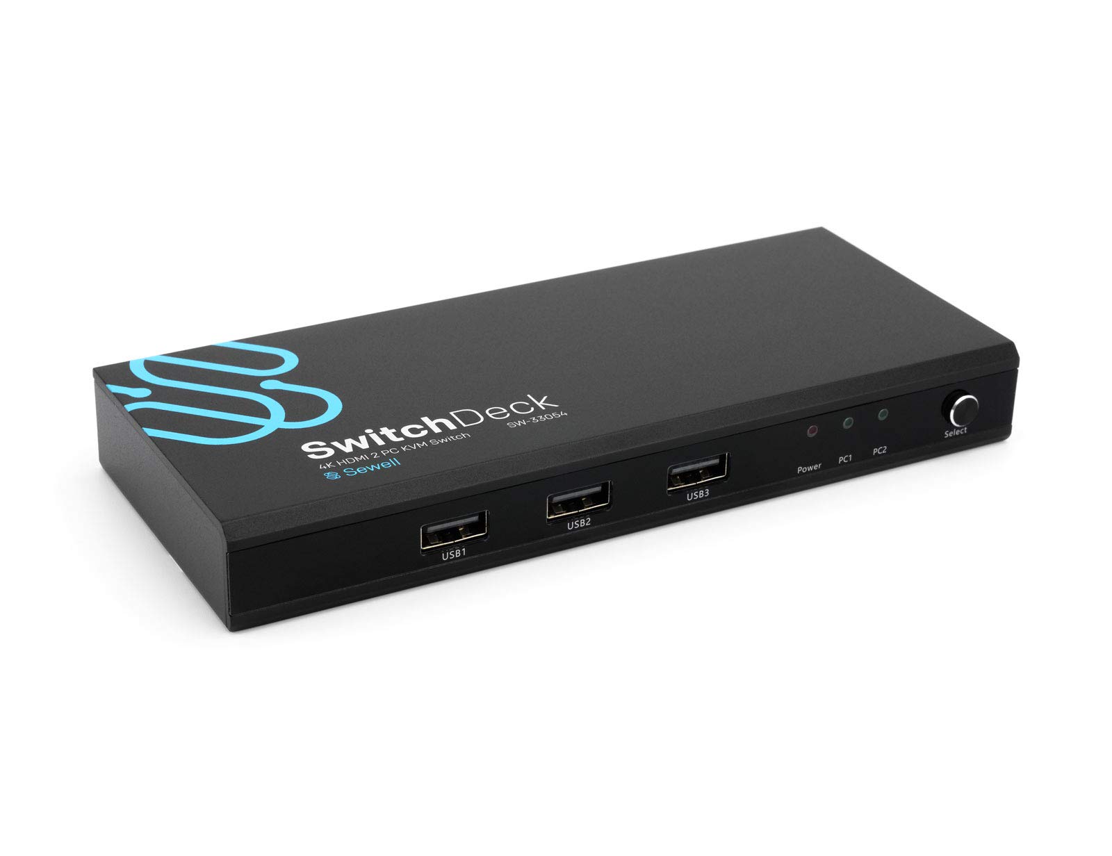 Sewell SwitchDeck 4K HDMI KVM Switch by Sewell Easily Switch Between Two PCs Macs Gaming Consoles SW33054