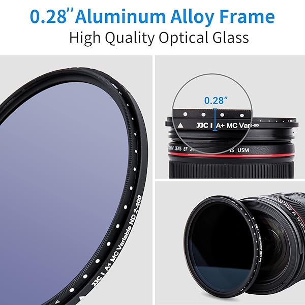 JJC JJC 72mm Variable ND Filter ND2 to ND400 for Fujifilm X-S10, X-T4, Nikon Z6, Z7 - Slim Fader for XF 16-80mm, NIKKOR Z 24-70mm - View 6 of 9