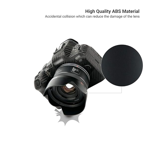 JJC Canon RF 50mm Tulip Lens Hood for EOS R6/R5/RP - Reversible Shade, Fits 43mm Filters & Caps - View 7 of 10