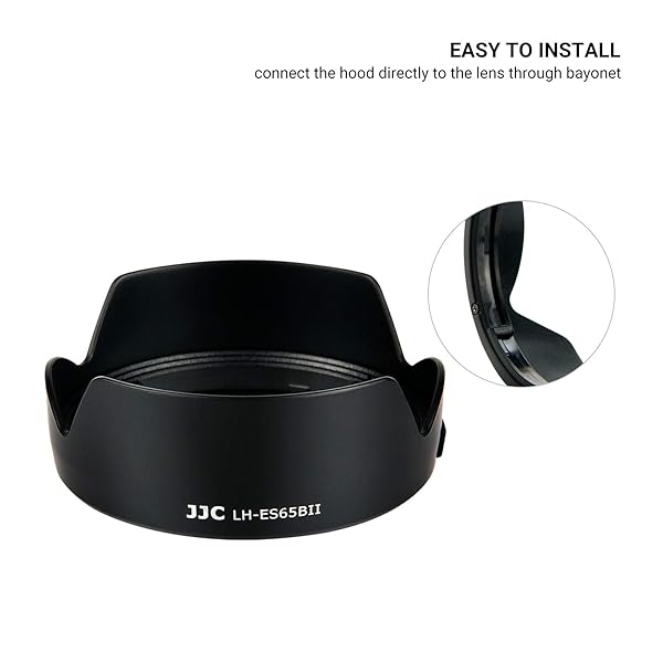 JJC Canon RF 50mm Tulip Lens Hood for EOS R6/R5/RP - Reversible Shade, Fits 43mm Filters & Caps - View 9 of 10