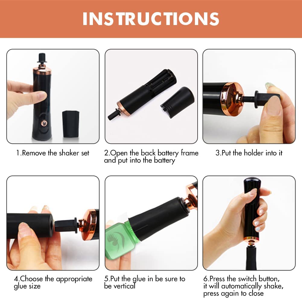 CALIDAKA CALIDAKA Electric Beauty Eyelash Shaker Portable Waterproof Automatic Glue Decanter Liquid Mixer for Eyelash Extension and Nail Polish - View 6 of 8