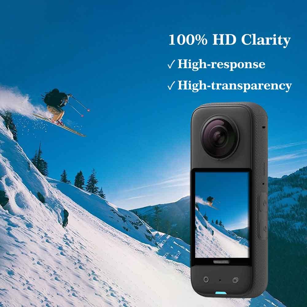 ULBTER Screen Protector for Insta360 ONE X3 360 Camera with Mini Waterproof Storage Case 0.3mm 9H Hardness Tempered Glass 1+2 Pack - View 5 of 5