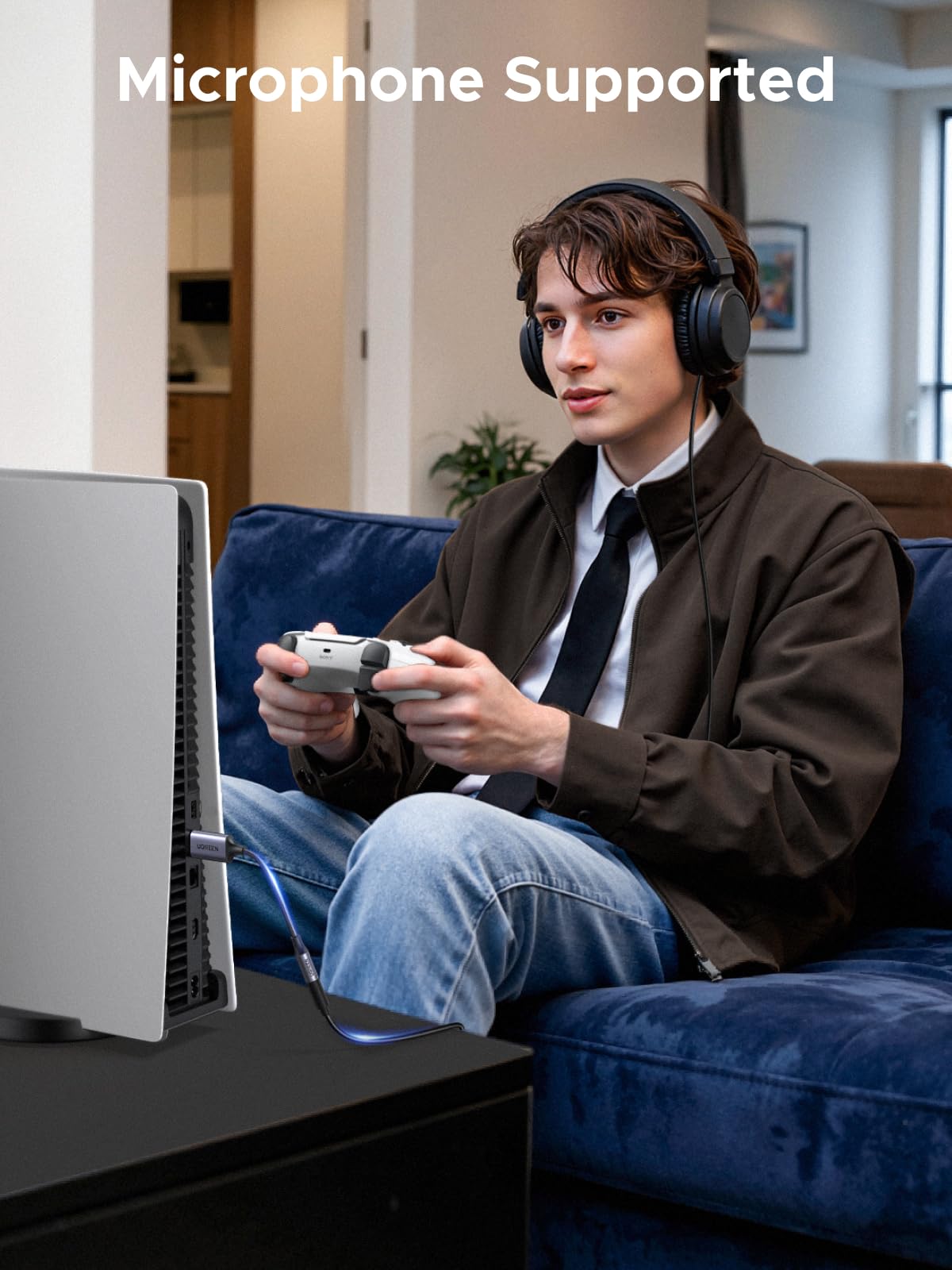 UGREEN UGREEN USB to 3.5mm Jack Audio Adapter Sound Card with Mic Support for Windows Mac Linux PC PS5 PS4 Switch 24bit 96kHz Nylon Braided 9.8 Inch - View 5 of 9