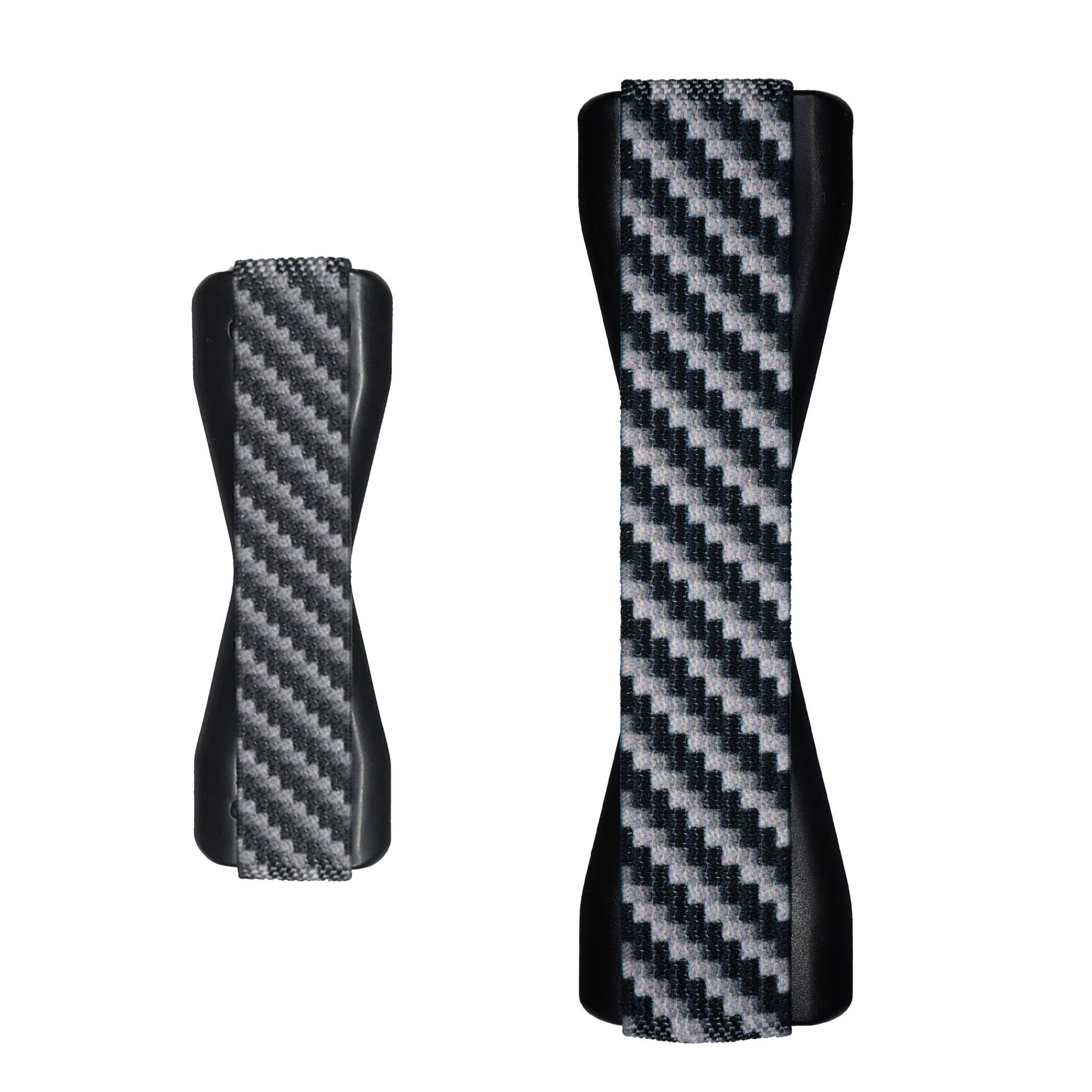 LOVEHANDLE LOVEHANDLE Carbon Fiber Duo Grip: Elastic Phone & Tablet Strap for Ultimate Comfort - LH01XL-Carbon1