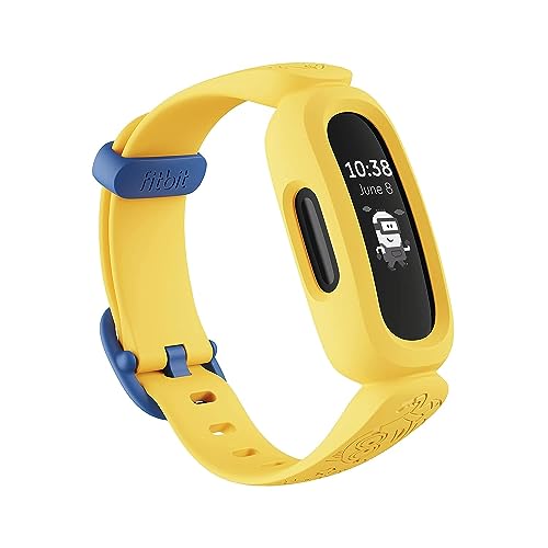 Fitbit Ace 3 Minions Special Edition: Kids Activity Tracker for Ages 6+, Yellow, One Size