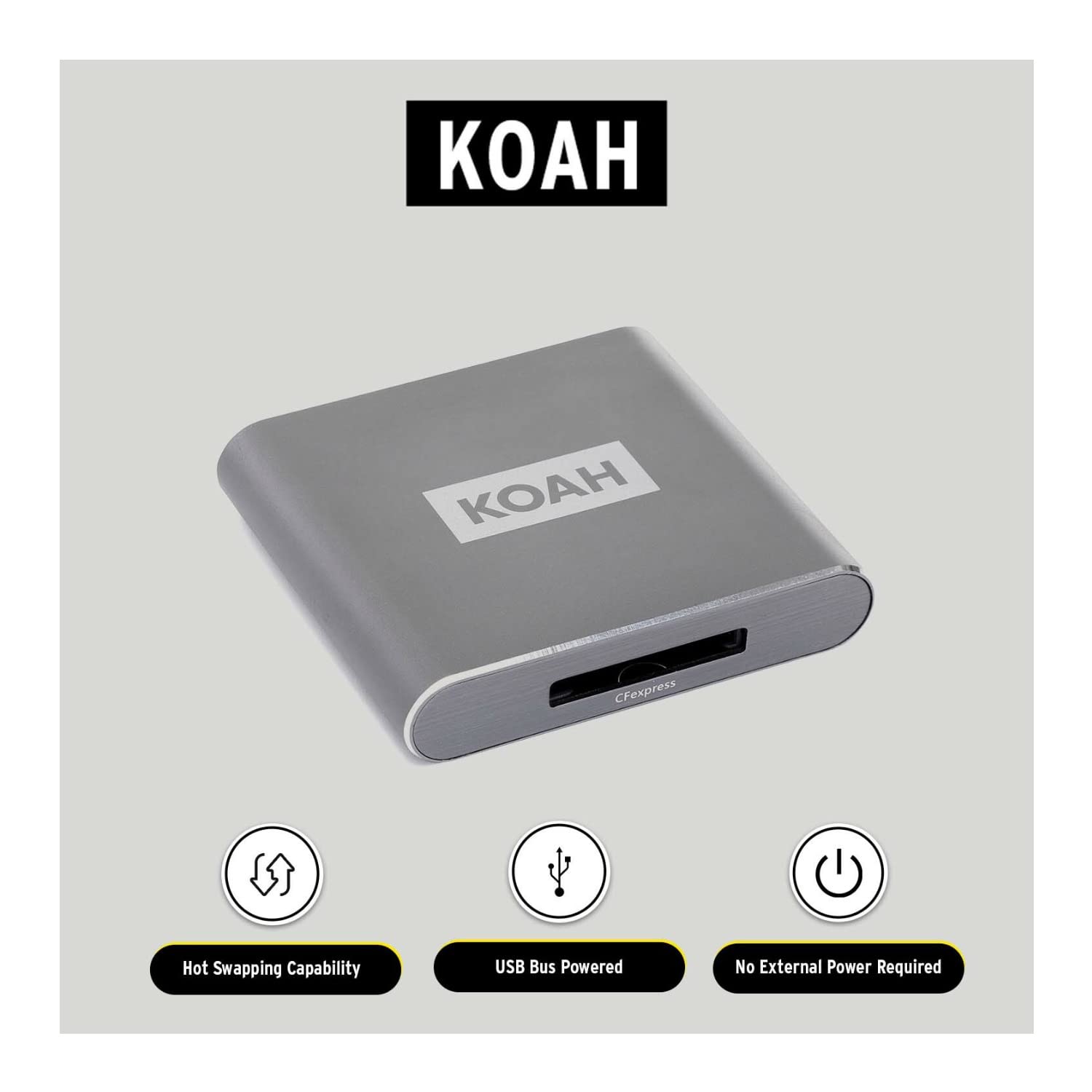 Koah Koah Pro USB 3.2 Type-C 10Gbps CFexpress Type B Card Reader with 2 Cables for Fast Data Transfer - View 5 of 7