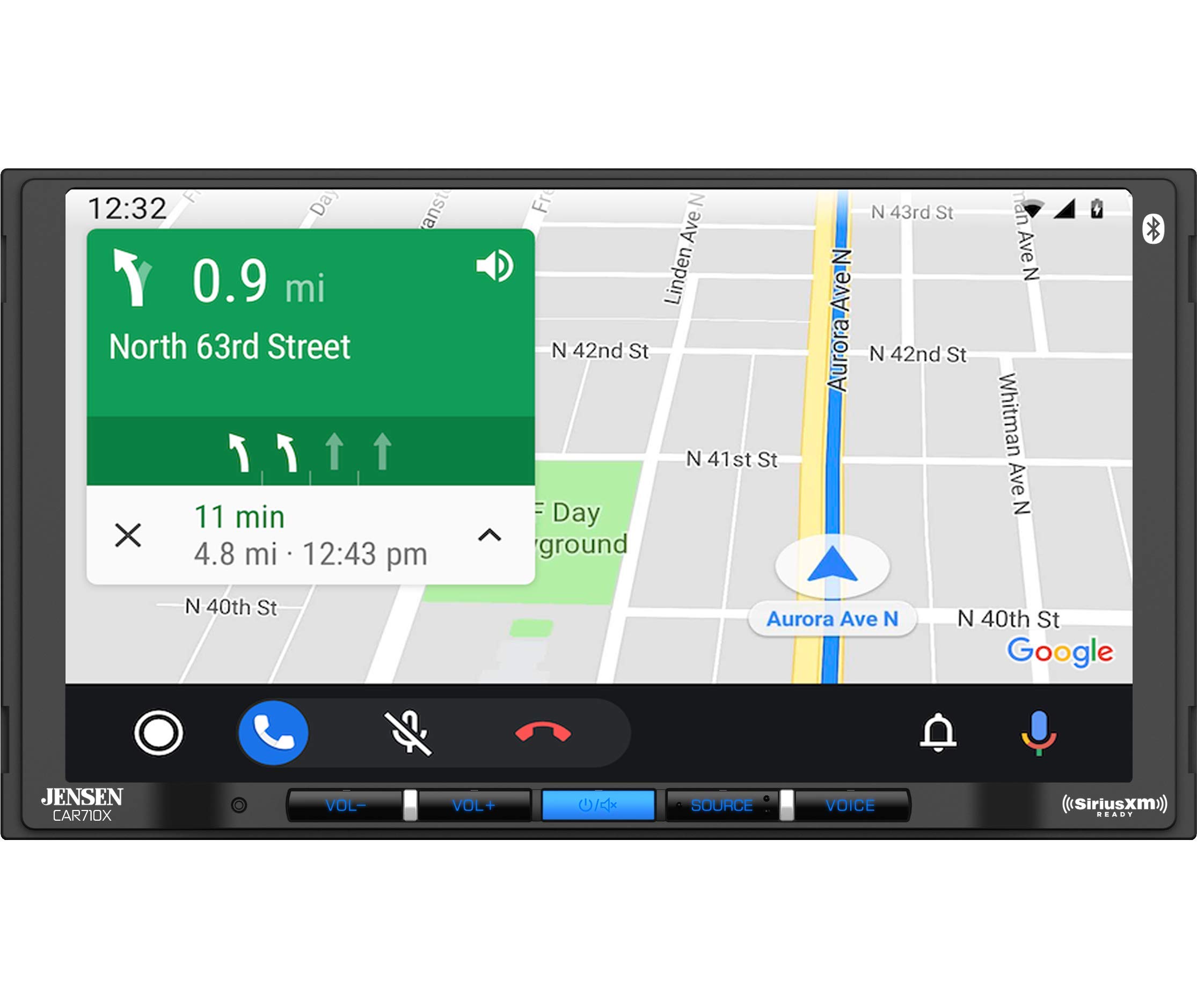 Jensen Jensen CAR710X 7 Inch Mechless Multimedia Receiver with Apple CarPlay Android Auto SiriusXM Ready Built in Bluetooth 240 Watts Power - View 5 of 5