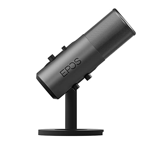 EPOS EPOS Gaming B20 Streaming Microphone - 2.9m Cable USB-C Computer Microphone for Gaming - PC &amp; Laptop Connection with Audio Controls - Compatible with PC, Mac, and PS4/5 - Desk Stand Included, Gray - View 3 of 9