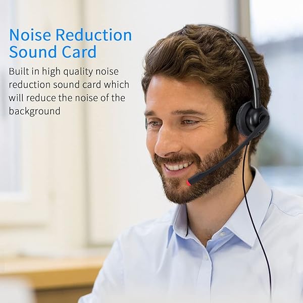 daily headset USB Headset with Noise Cancelling Mic for PC & Laptop - Perfect for Home Office, Online Classes, Skype & Zoom - View 9 of 9