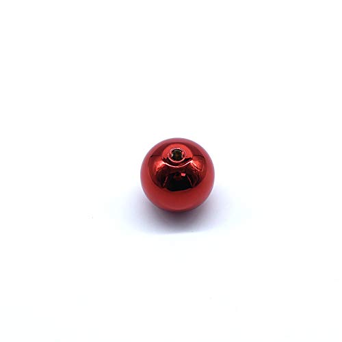 Arcity Arcity Arcade Joystick Ball Top Chrome Handle 2 Pcs Red Round Head for Fighting Game Controller DIY Replacement Parts - View 3 of 5