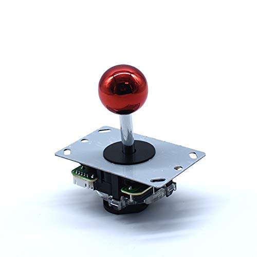 Arcity Arcity Arcade Joystick Ball Top Chrome Handle 2 Pcs Red Round Head for Fighting Game Controller DIY Replacement Parts - View 4 of 5
