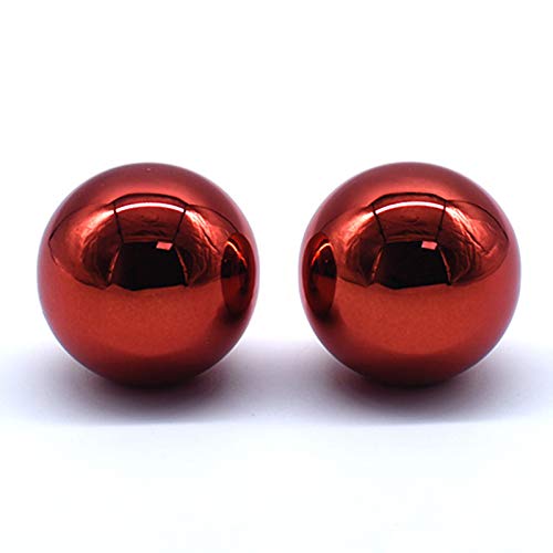 Arcity Arcity Arcade Joystick Ball Top Chrome Handle 2 Pcs Red Round Head for Fighting Game Controller DIY Replacement Parts