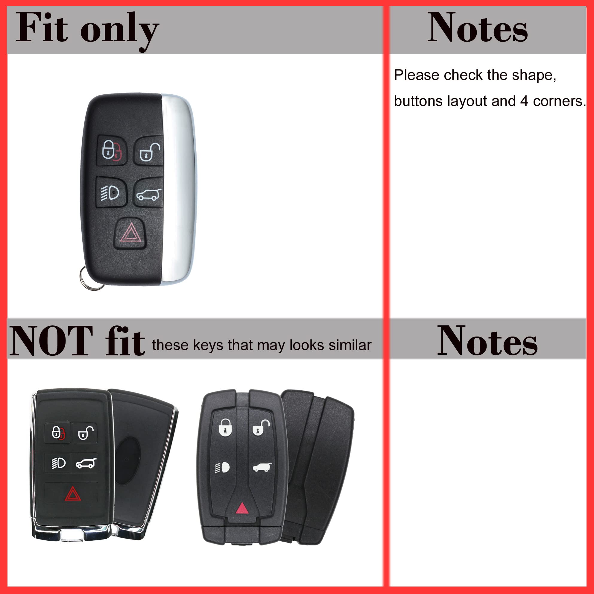 Carbon Silicone Smart Key Fob Cover for Land Rover Range Rover Evoque and Jaguar F Xe XF XJ - View 2 of 6