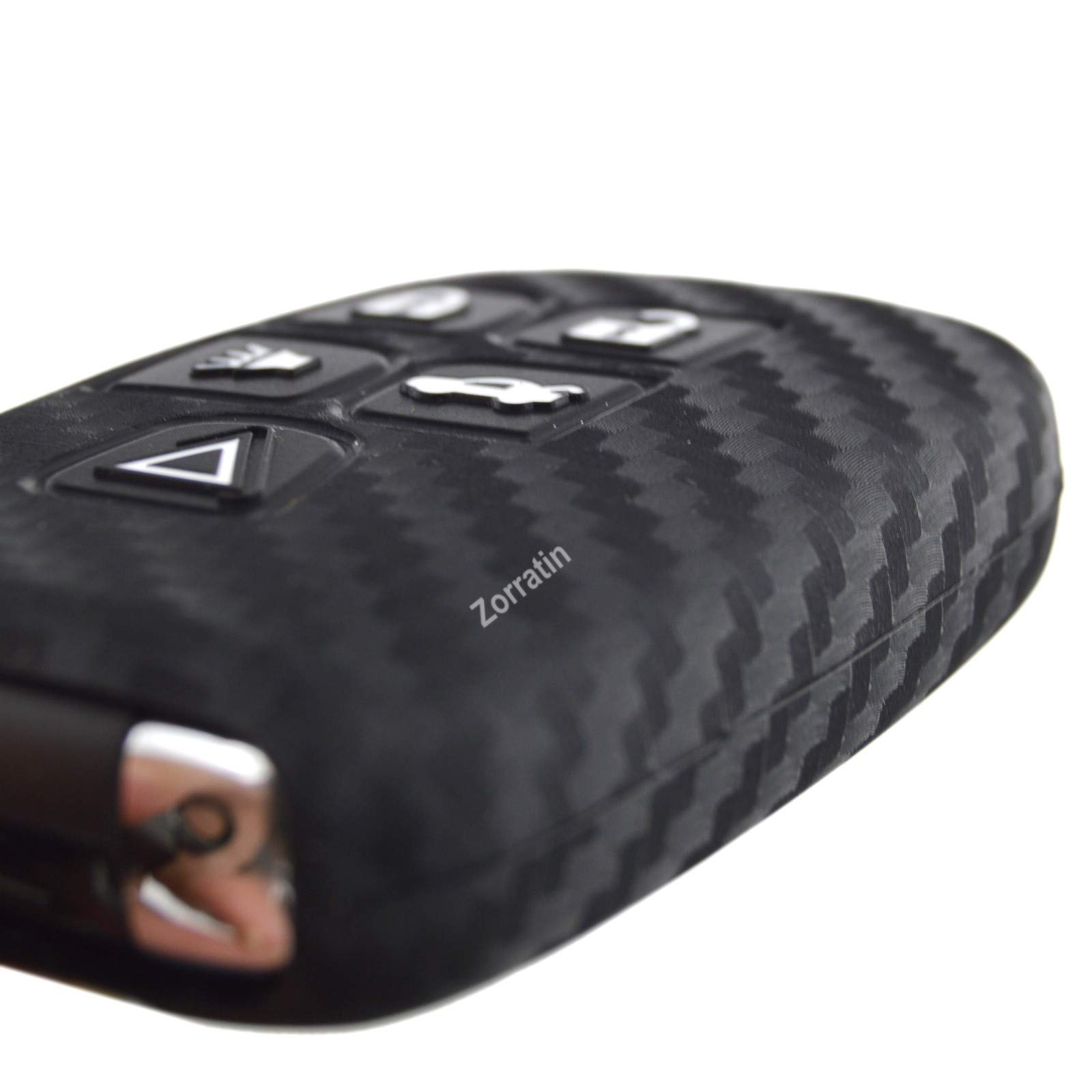 Carbon Silicone Smart Key Fob Cover for Land Rover Range Rover Evoque and Jaguar F Xe XF XJ - View 4 of 6