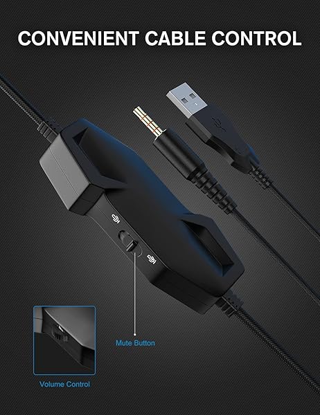 ZIUMIER ZIUMIER Z20 White Gaming Headset: Wired Over-Ear, Noise-Canceling Mic, RGB LED, Bass Surround for PC, PS4, PS5, Xbox Series X/S - View 6 of 7