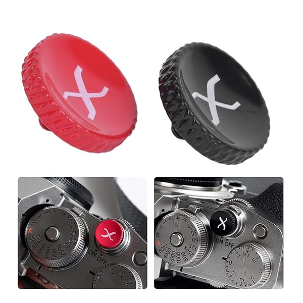 SALUTUYA Buy SALUTUYA Alloy Black & Red Camera Shutter Release for X Series - Durable with Rubber Ring - View 4 of 9