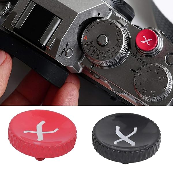 SALUTUYA Buy SALUTUYA Alloy Black & Red Camera Shutter Release for X Series - Durable with Rubber Ring - View 5 of 9