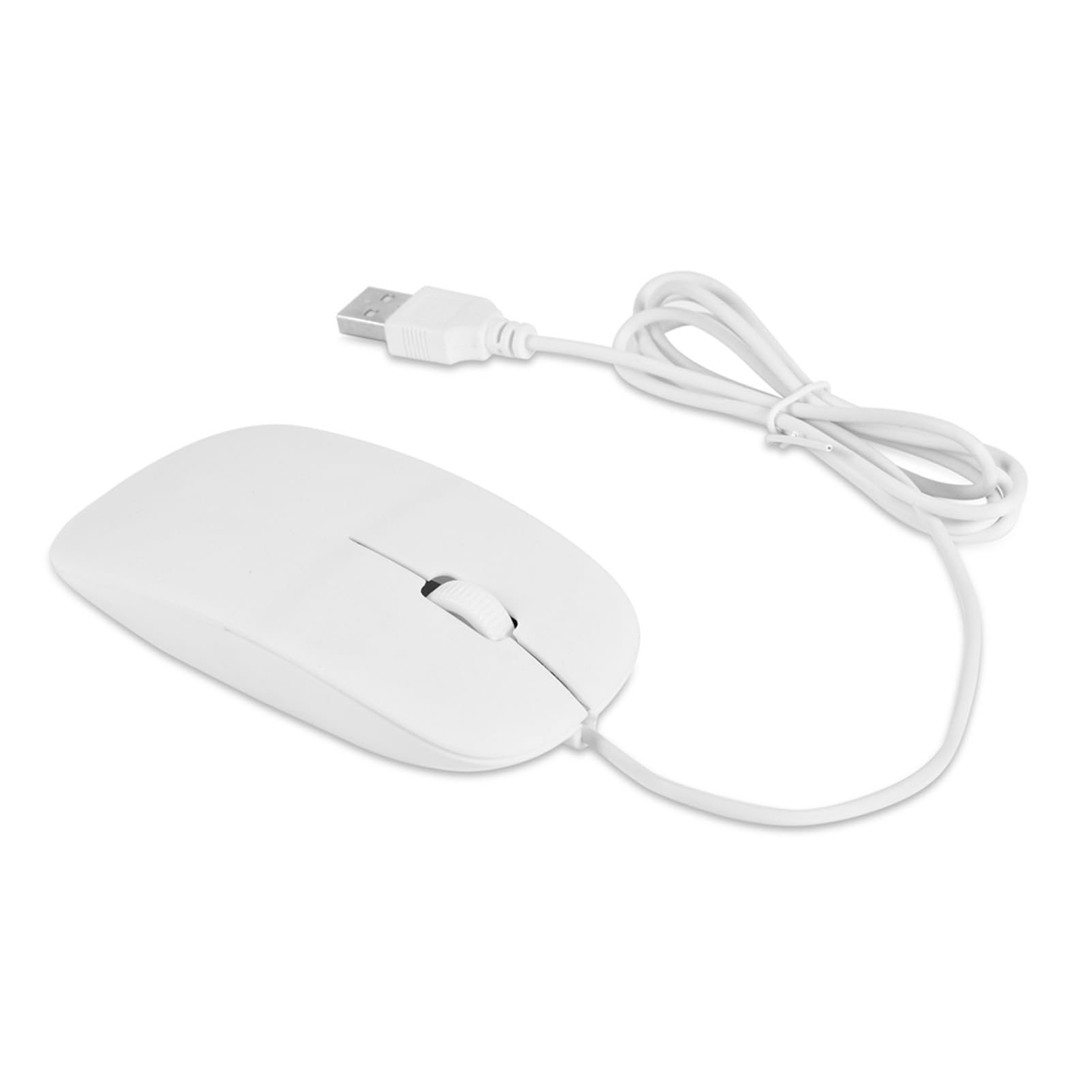 GOWENIC Wired Keyboard and Mouse Ultra Thin USB Combo Full Size Corded Set with Number Pad for Laptop PC Desktop White - View 9 of 9