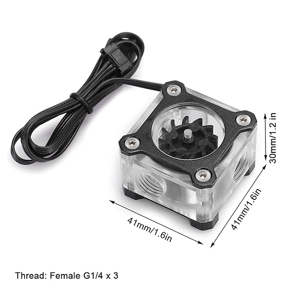 ASHATA R3 RGB Water Cooling Meter for PC - G1/4 Thread Indicator for Efficient Water Cooling - View 6 of 11