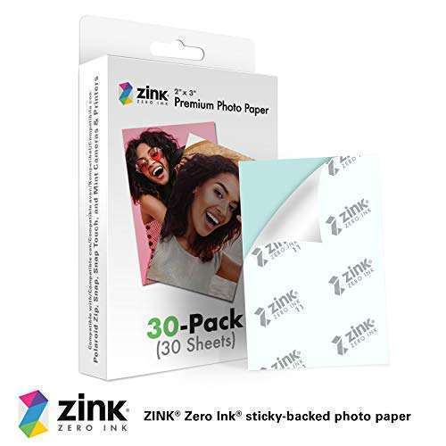 Zink Zink 2x3 Premium Instant Photo Paper (30 Pack) for Polaroid Snap, Zip & Mint Cameras - High Quality Prints! - View 3 of 5