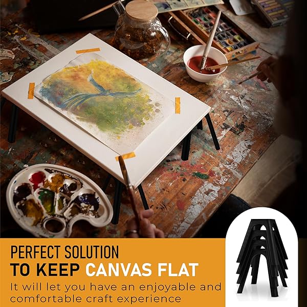 splash n color SplashNColor 4-Pack Canvas Stands for Paint Pouring | Elevate Your Art Projects with 2-Inch Risers - View 5 of 9