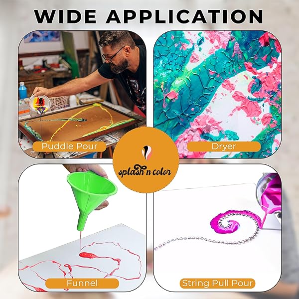 splash n color SplashNColor 4-Pack Canvas Stands for Paint Pouring | Elevate Your Art Projects with 2-Inch Risers - View 7 of 9