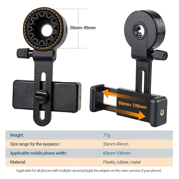LAKWAR LAKWAR Telescope Phone Adapter: Universal Smartphone Mount for Binoculars, Monoculars, and More - View 3 of 8