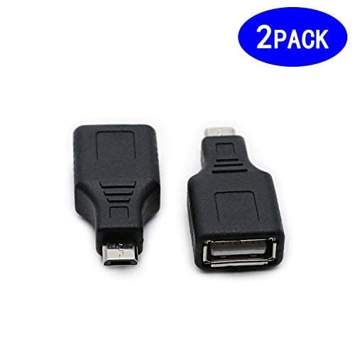 rgzhihuifz RGZHIUHFZ 2-Pack USB 2.0 Micro USB to Type A Female OTG Adapter - Fast Data Transfer Connector - View 6 of 9