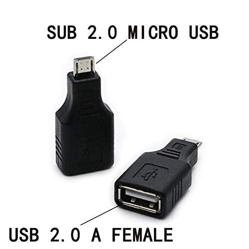 rgzhihuifz RGZHIUHFZ 2-Pack USB 2.0 Micro USB to Type A Female OTG Adapter - Fast Data Transfer Connector - View 7 of 9
