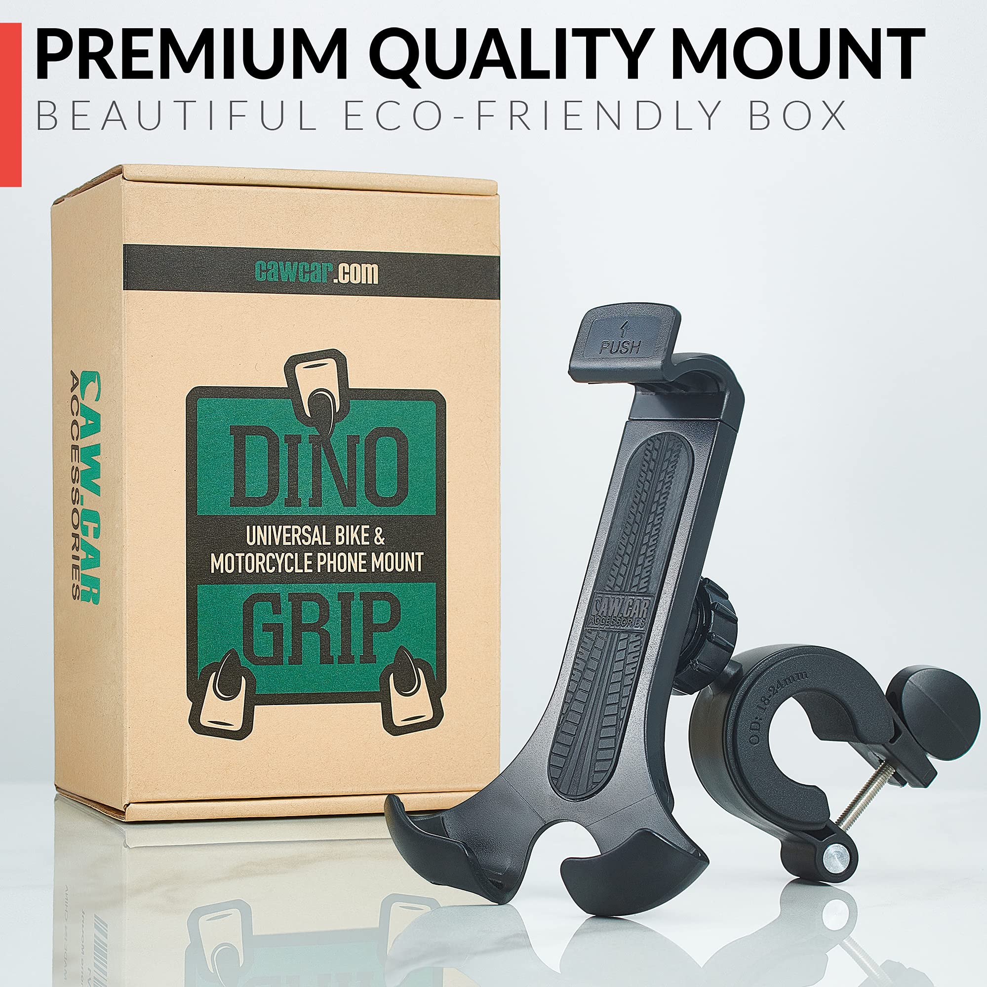 CAW.CAR Accessories 2024 Bicycle and Motorcycle Phone Mount One-Handed Holder for iPhone Samsung Stress-Resistant Highly Adjustable for Safety and Comfort - View 4 of 6