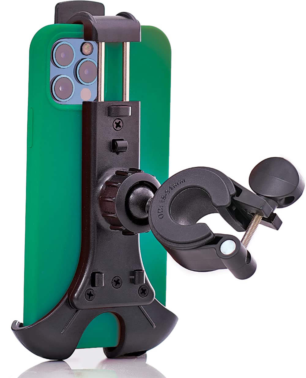 CAW.CAR Accessories 2024 Bicycle and Motorcycle Phone Mount One-Handed Holder for iPhone Samsung Stress-Resistant Highly Adjustable for Safety and Comfort